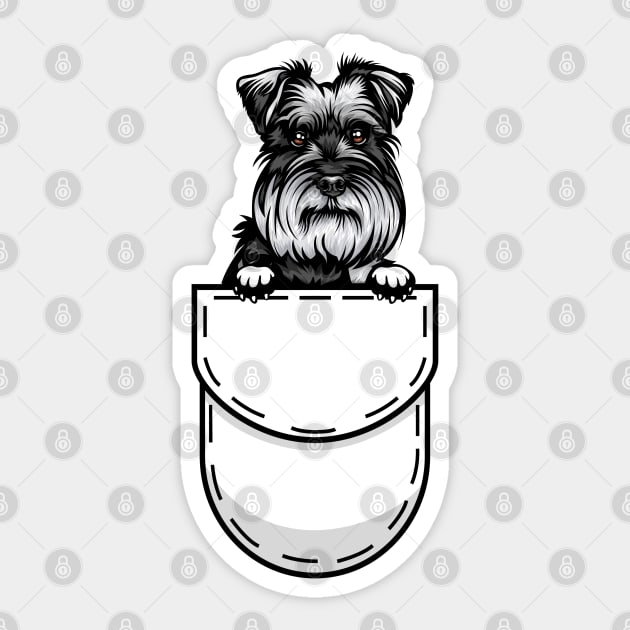 Miniature Schnauzer Pocket Dog Sticker by Pet My Dog